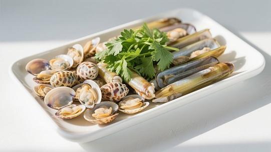 海洋的馈赠 贝类拼盘之美